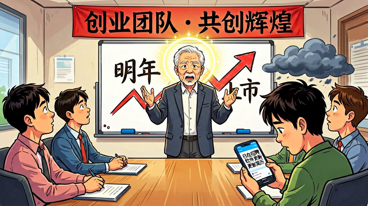 老板描绘蓝图时全员热血，只有一个人已经悄悄准备跑路了。