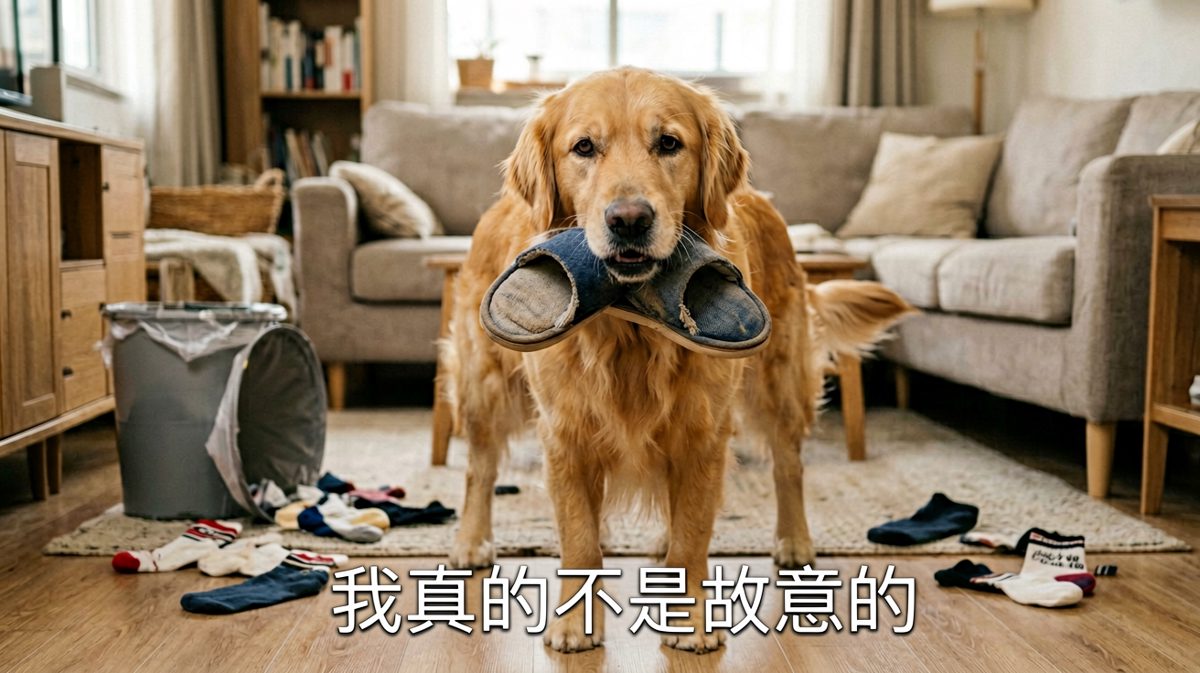 金毛：是拖鞋先动的手！它挑衅我！