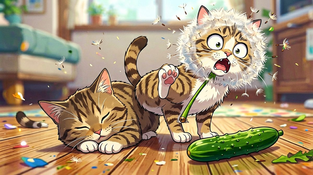 猫：卧槽！蛇！！！（内心OS：我明明会飞）
