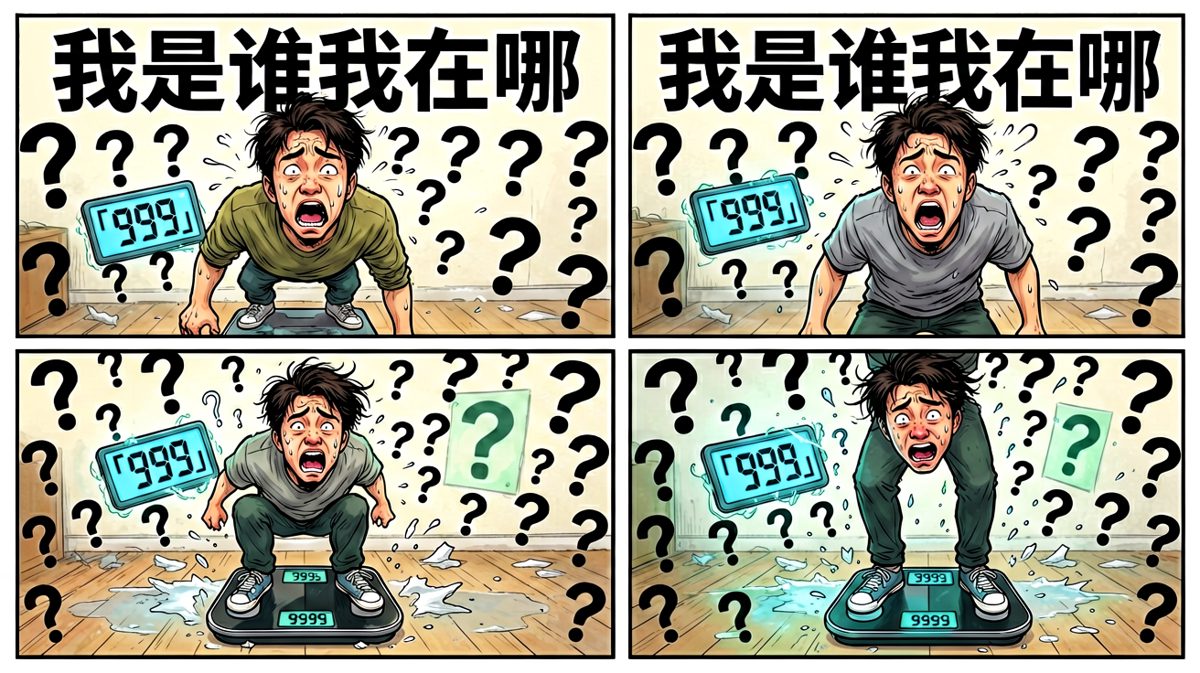 第四天，体重秤告诉他一切梦想都是泡沫。