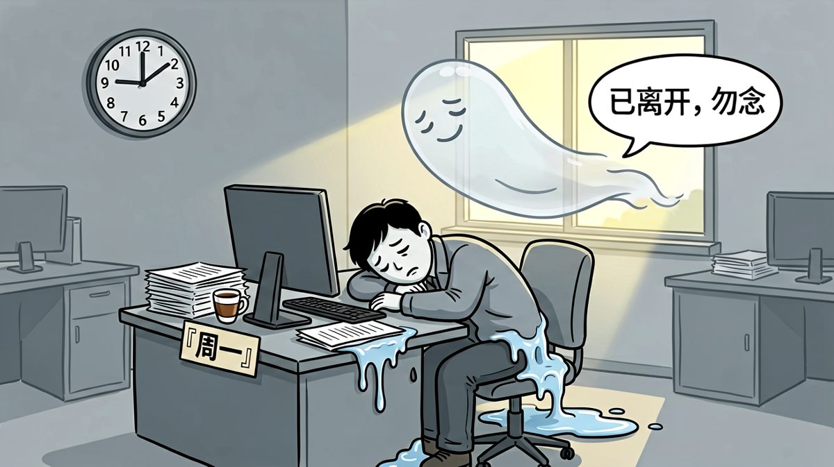 周一早晨的灵魂出窍，肉体在岗，精神已下班