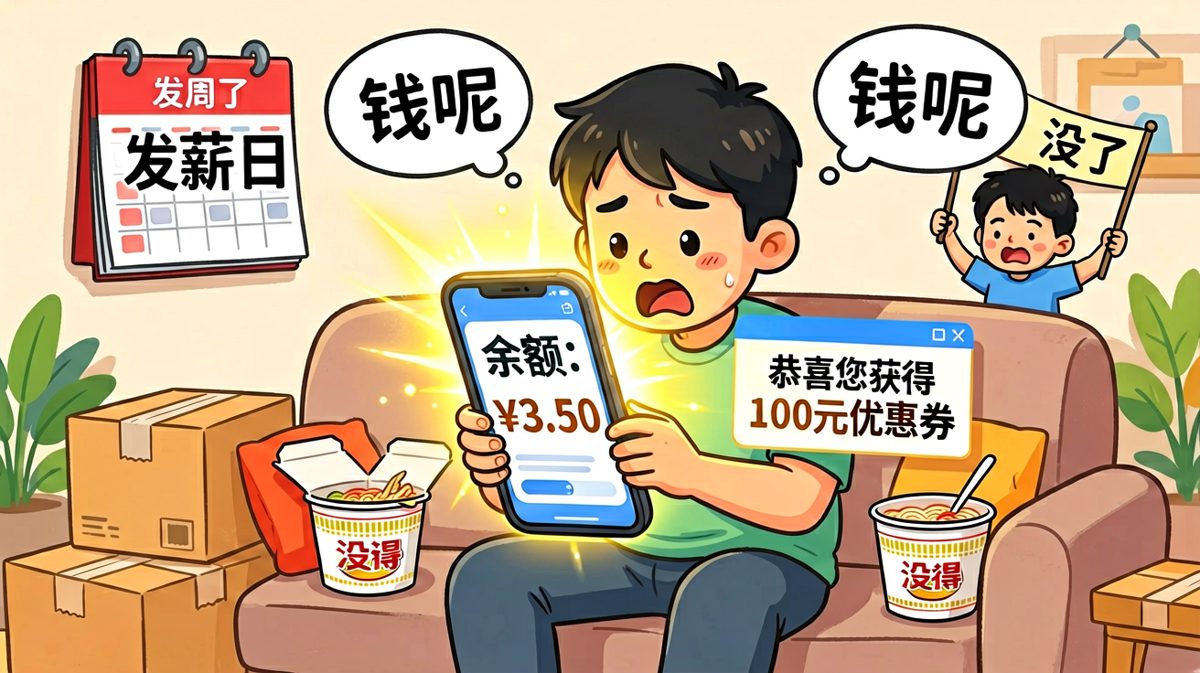 月底查余额的瞬间，我的心比钱包还空