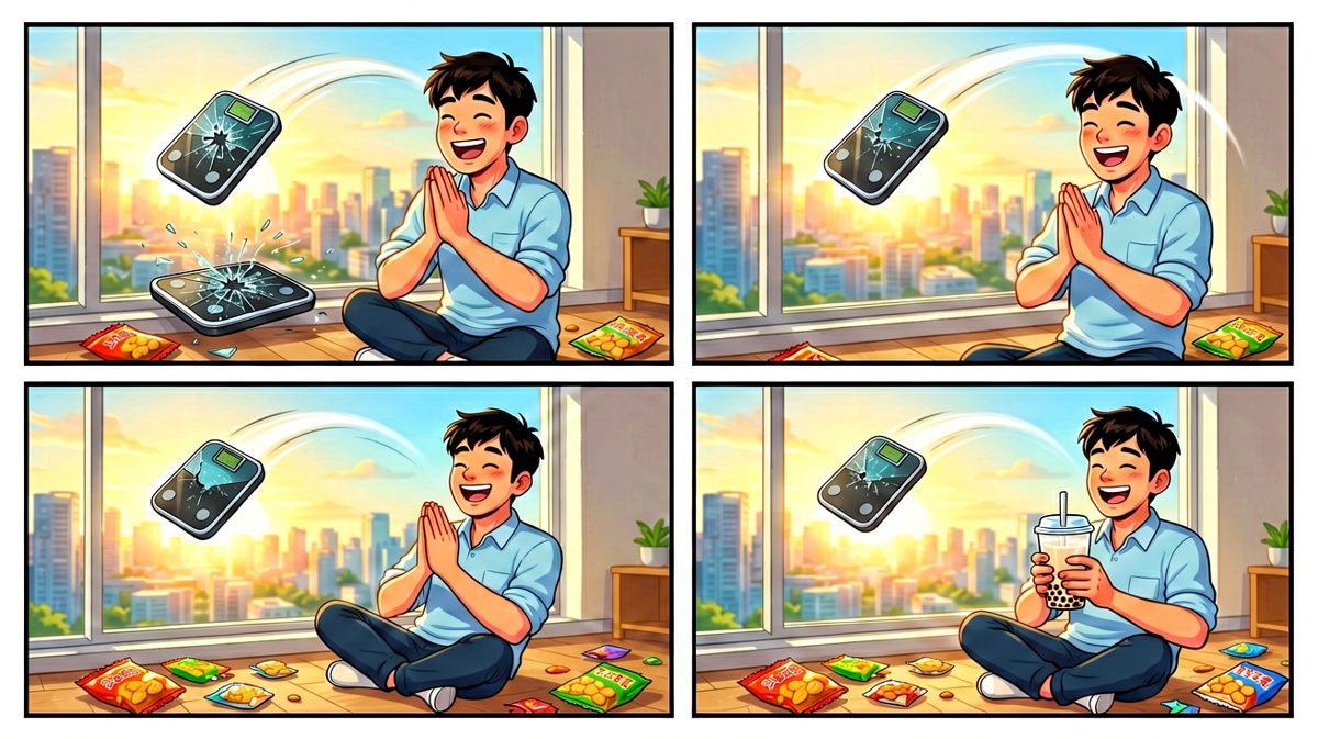 只要我不看，我就没有胖——明日复明日！
