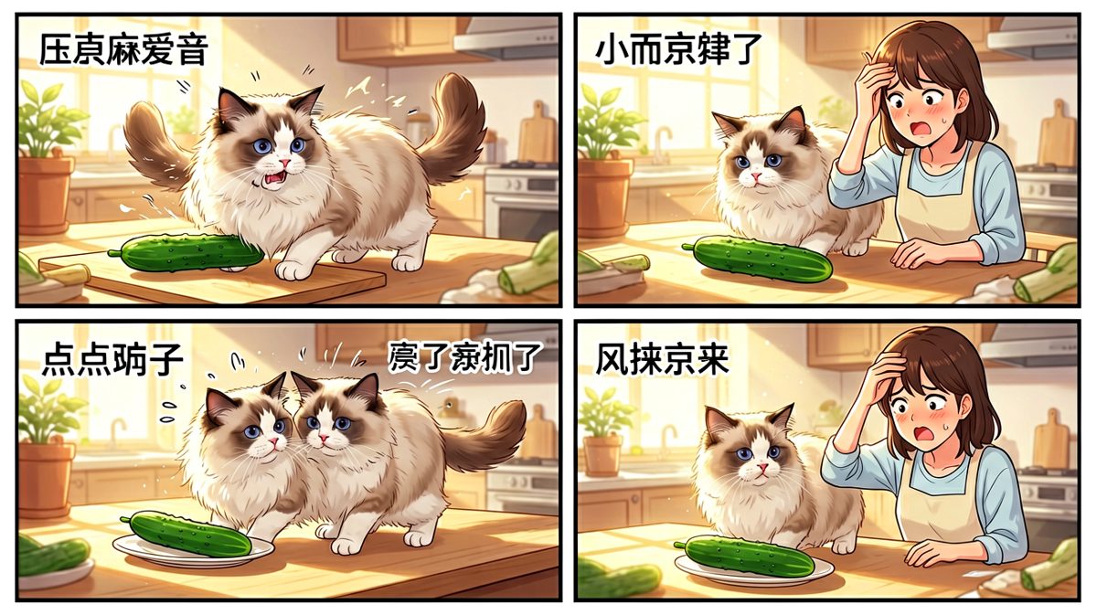 猫：这绿色蟒蛇为什么总出现在我家？