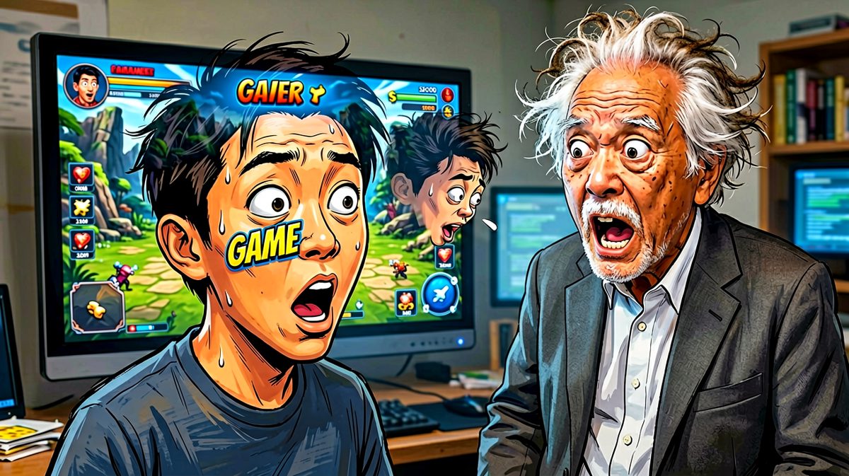 被抓现行！屏幕上的游戏画面无处遁形