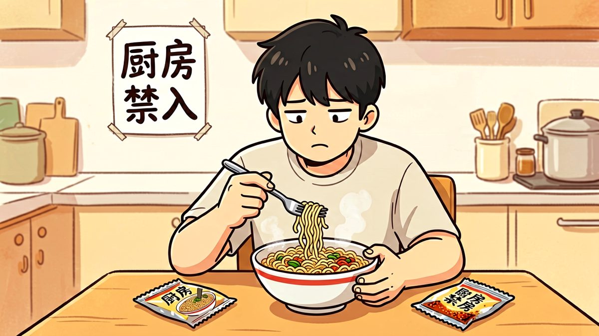 算了……泡面也挺香的。