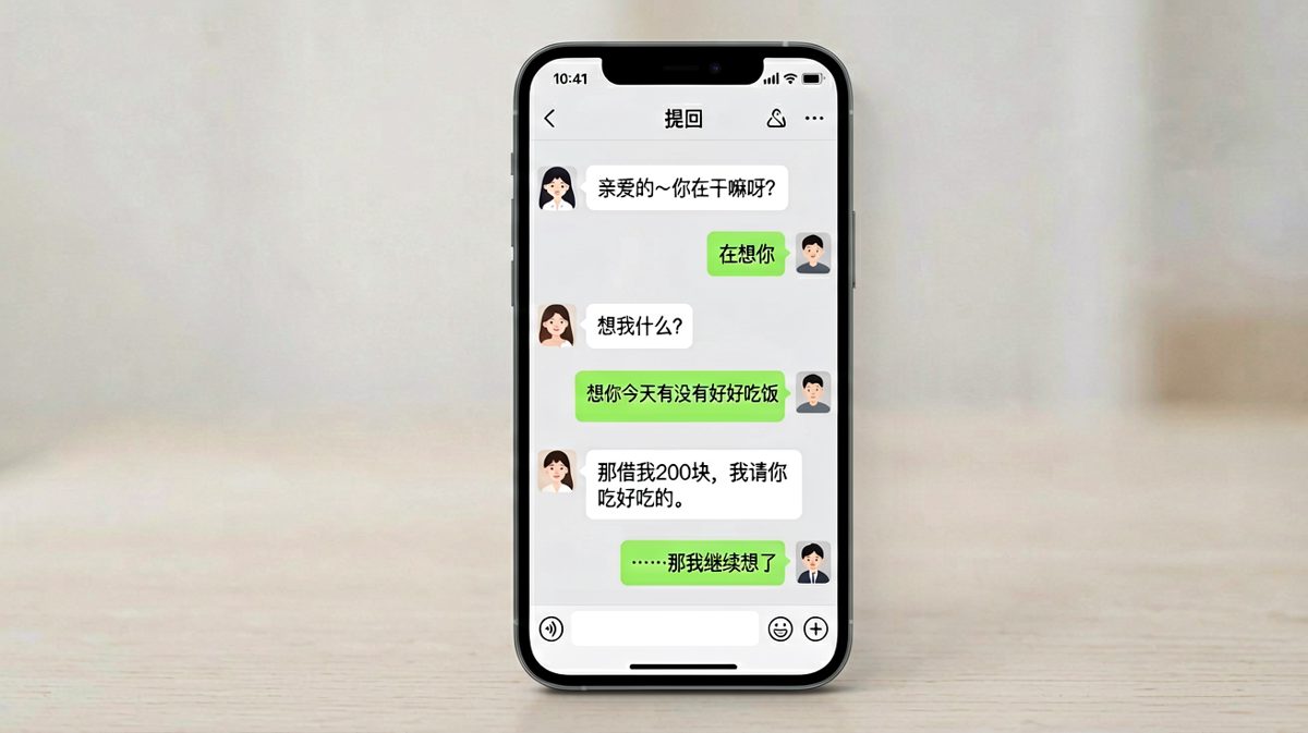 想你想到最后变成了借钱，套路满分
