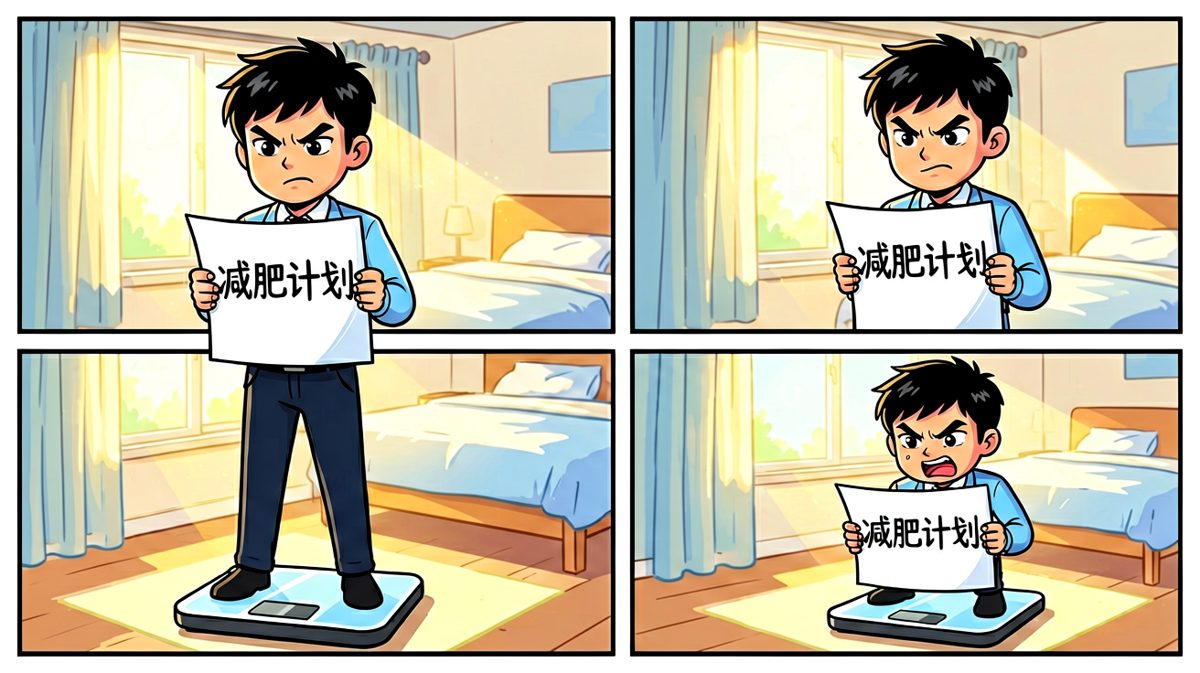 第一天：雄心勃勃立flag，誓死减肥！
