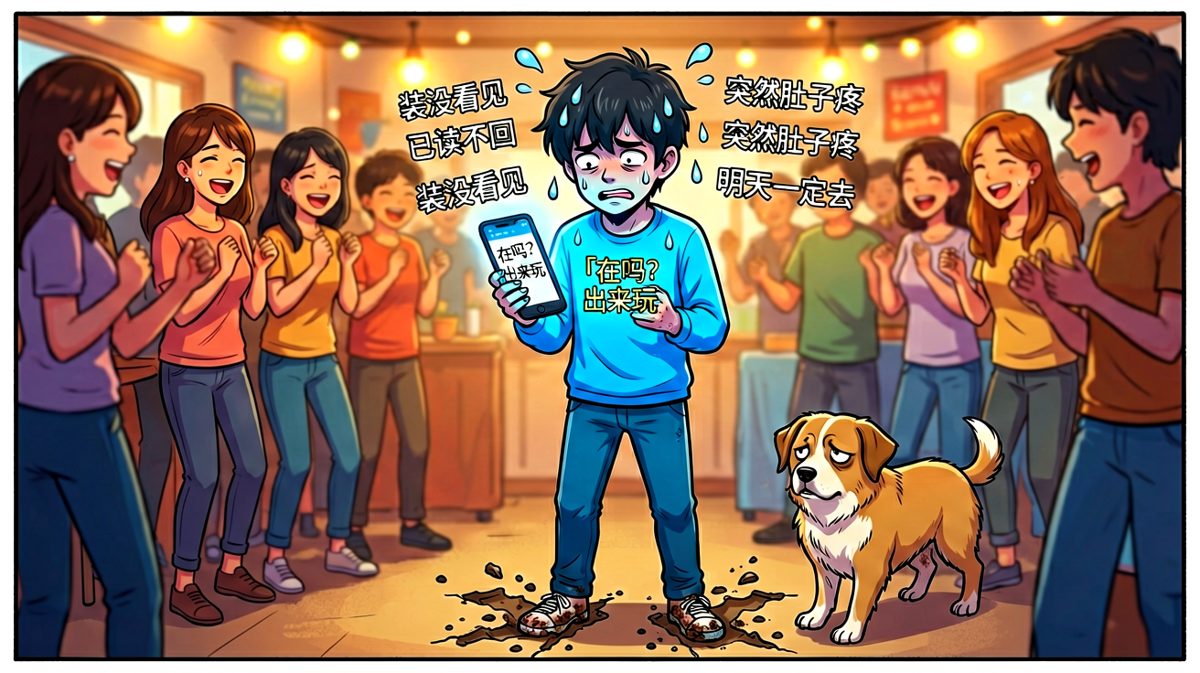 朋友圈的热闹是他们的，我什么也没有，我只有已读不回的勇气。