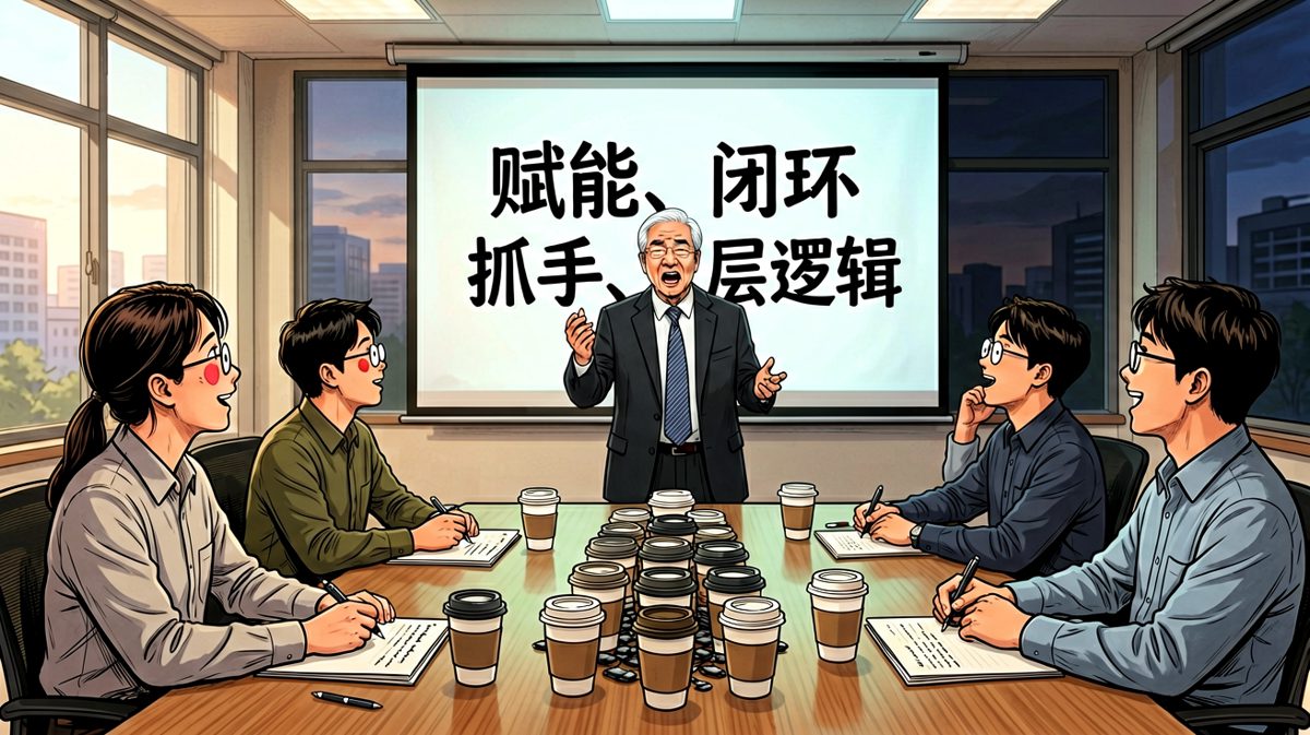 开会的意义：把可以三分钟说完的话开成三小时