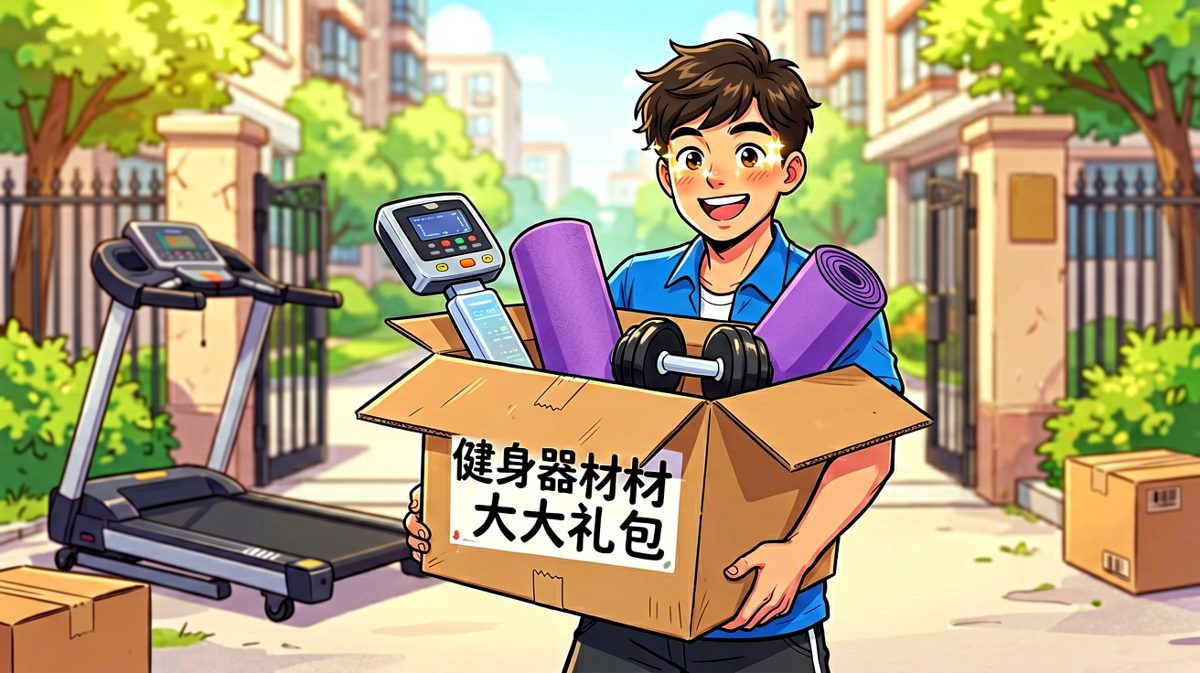网购了全套健身器材