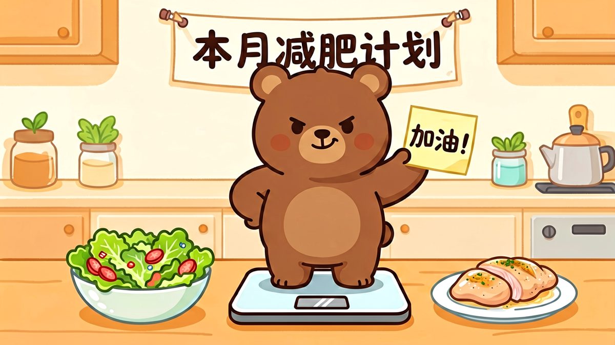 第一天立flag：今天开始减肥，冲鸭！