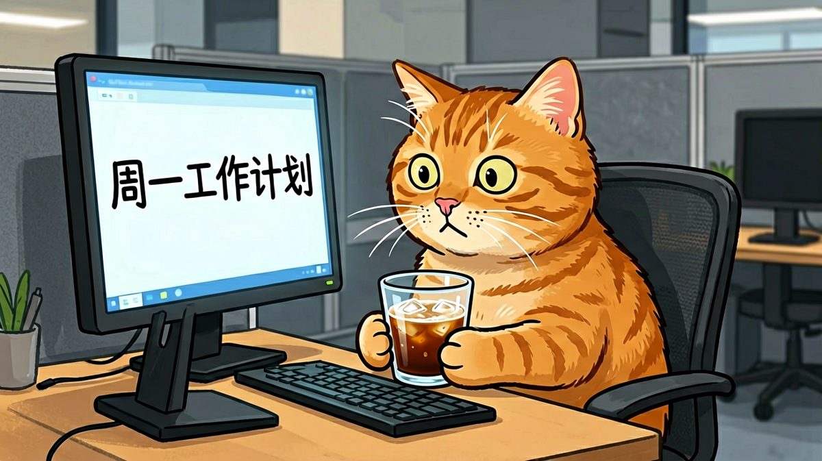 周一早上的我：灵魂已离线，肉体还在打卡
