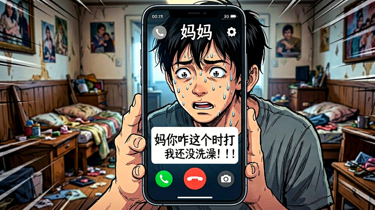 最怕空气突然安静，最怕妈妈突然来电