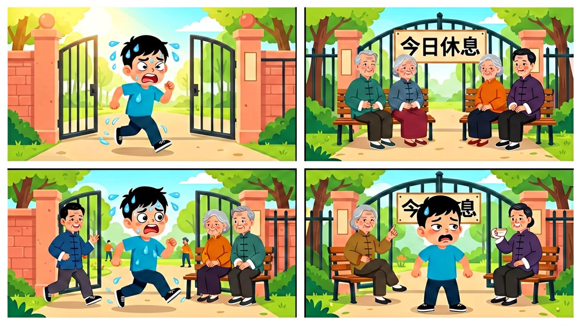 跑错日子的社死瞬间