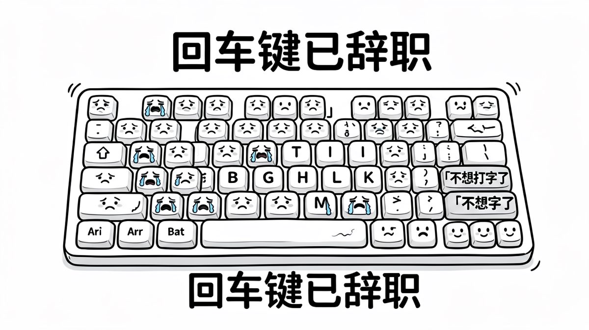 键盘：今天谁再按Caps Lock我就跟谁急