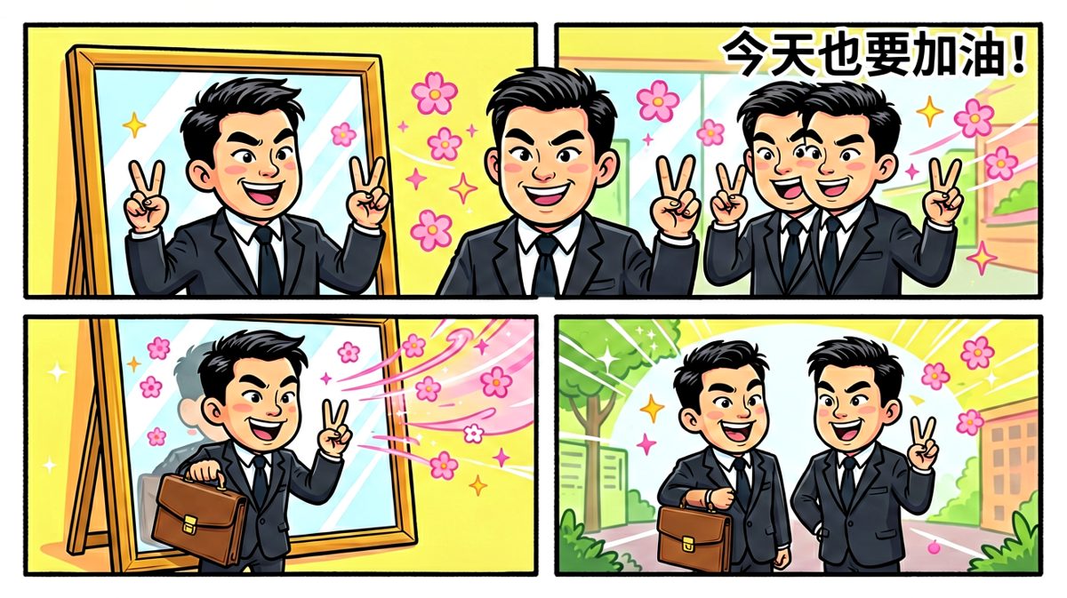 洗把脸瞬间满血复活，信心满满准备出门
