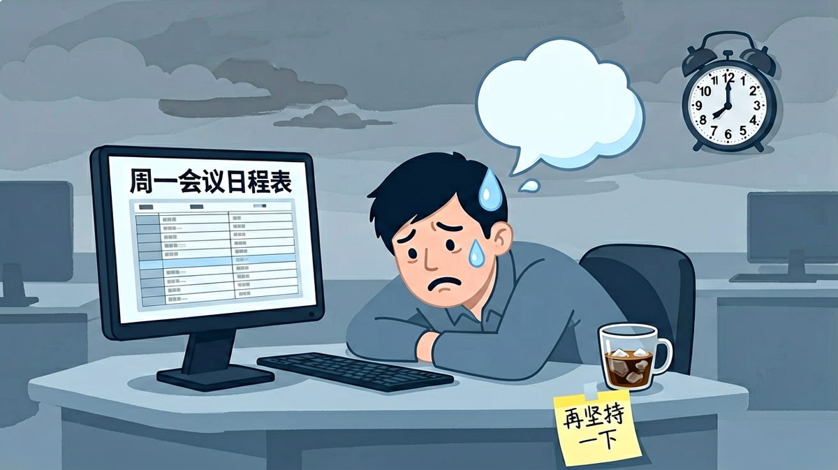周一早会，人还在，魂已经走了