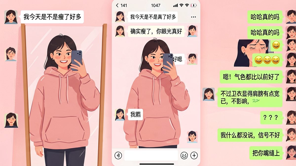 女生问'我瘦了吗'，这是一道送命题