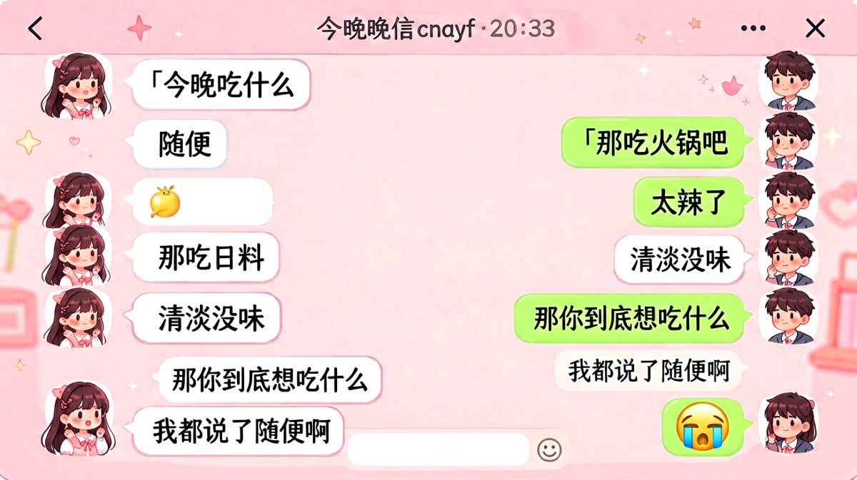 随便定律：当「随便」变成无法破解的死循环，直男的终极绝望