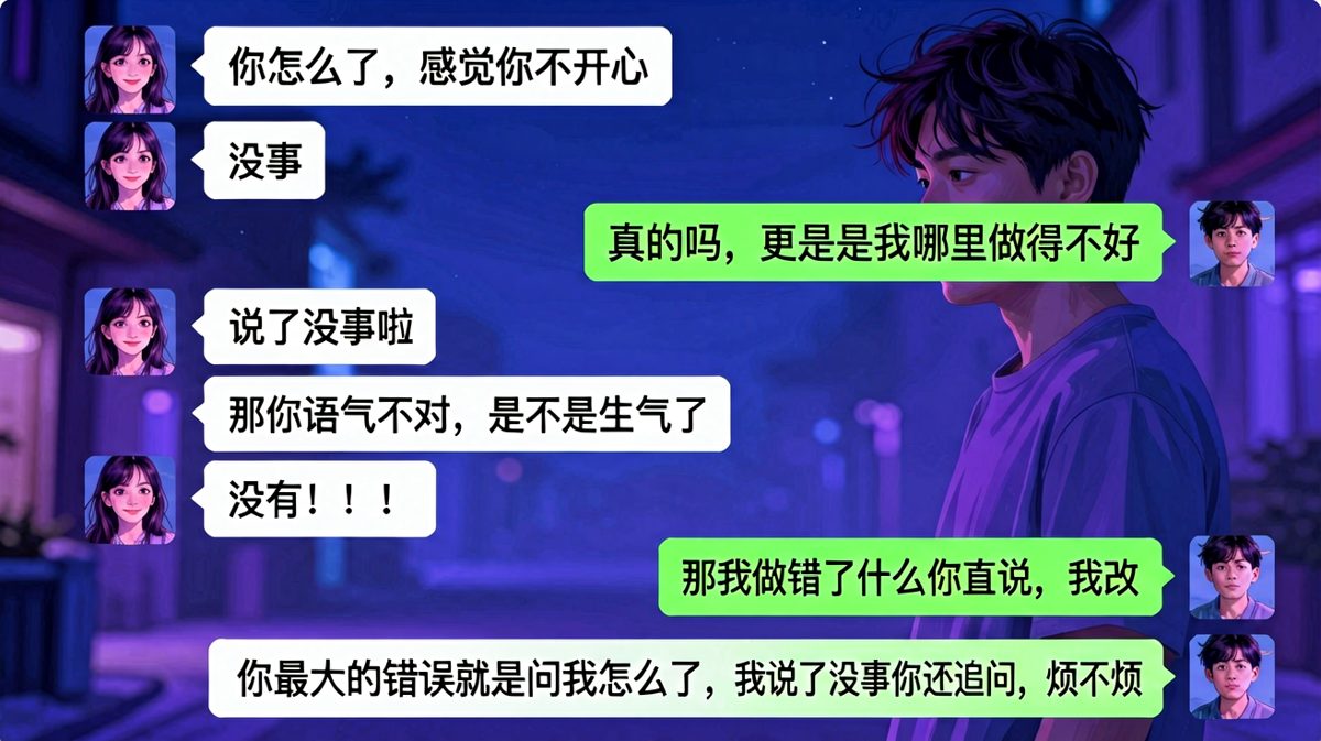 「我没事」翻译器：男生永远听不懂的真正含义是什么