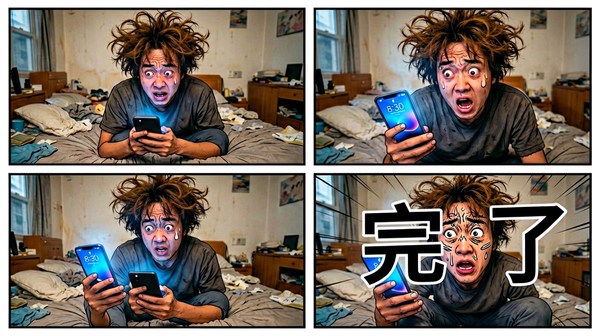 猛然惊醒——已经睡过头了！