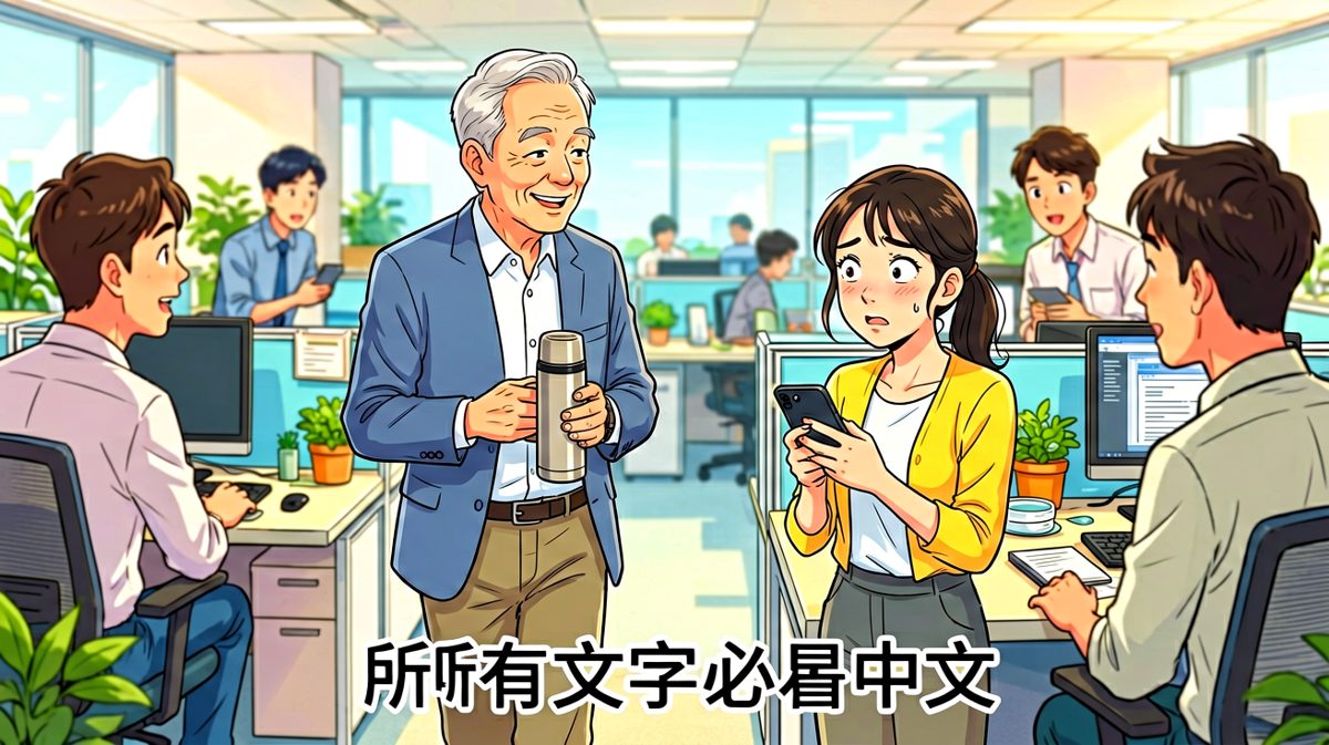 午休时刻，老板走过来神秘一笑：'最近你状态不错啊，工作很饱和嘛……'