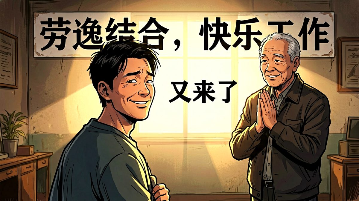 老板真诚地说：'不用改完，你周末在家想想思路，下周给我个方向就行——放心，不加班！'