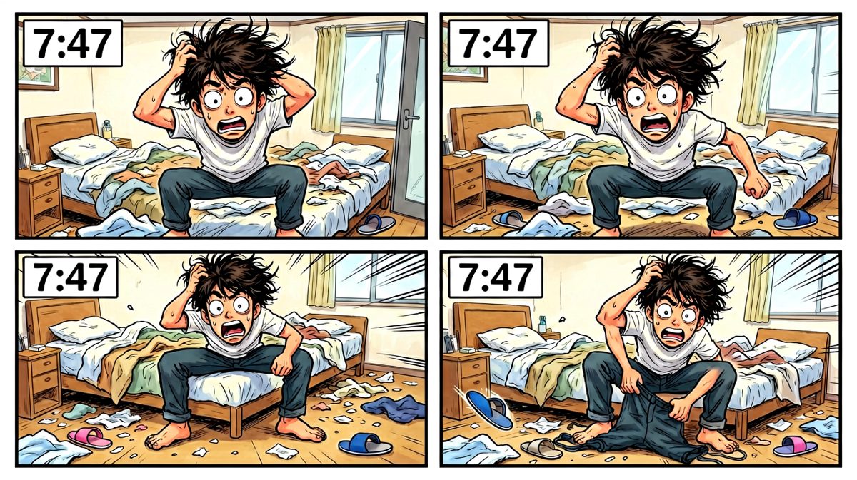 猛然惊醒：要迟到了！！