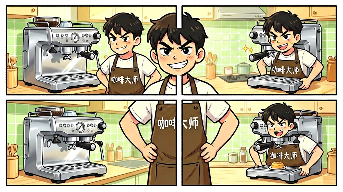 今天我就要征服咖啡机！