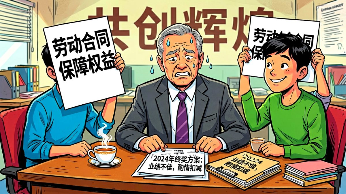 老板：今年业绩不太好……员工：但合同写得挺好看的。