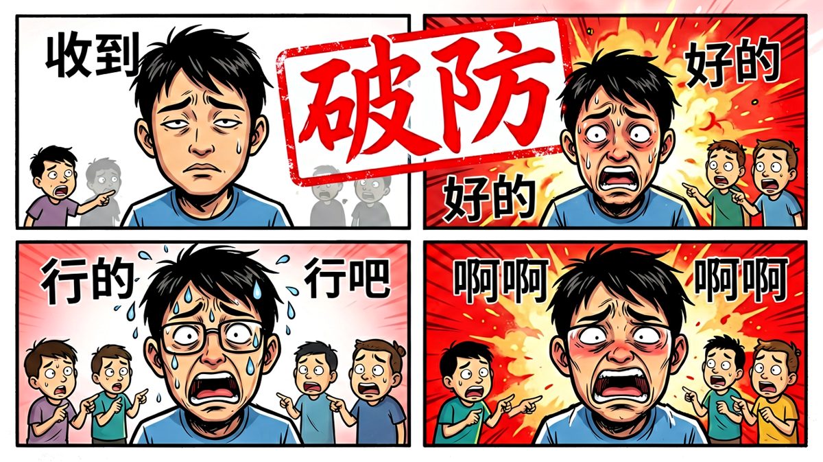 前一秒云淡风轻，后一秒心态崩了