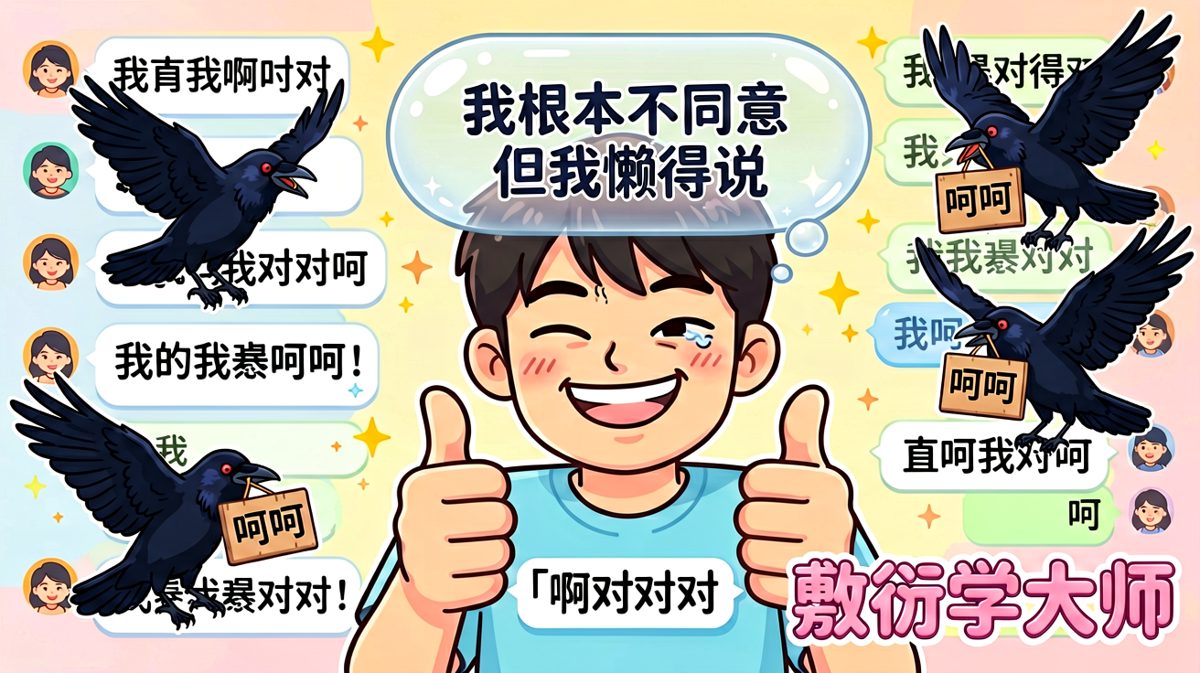嘴上说着对对对，心里早已翻江倒海