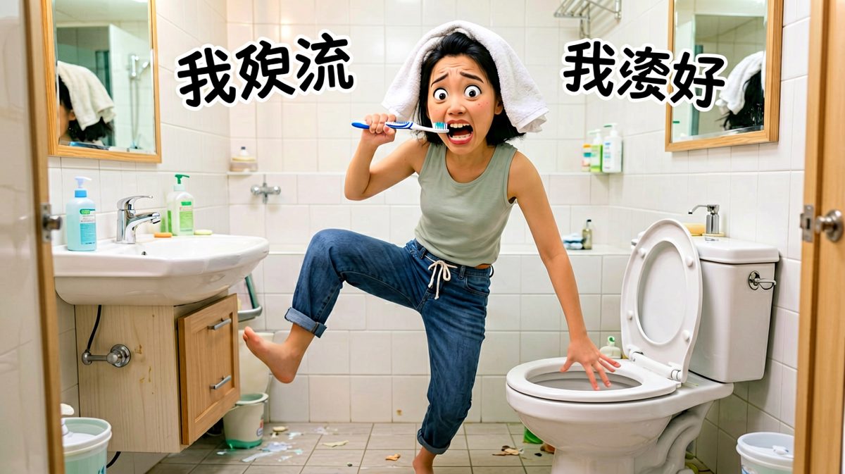 极限洗漱，分秒必争