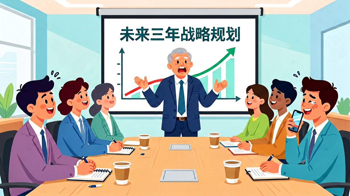 老板激情画饼说"公司明年上市，所有人都是股东"，员工举手问"那今年年终奖呢"，老板沉默两秒说"你看我像不像上市公司老板"，反转：饼画太大自己也圆不回来。