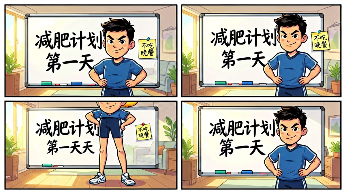 雄心壮志的减肥宣言