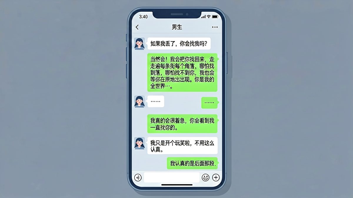 女生随口一问，男生认真到写了八百字小作文，最后一句致命补刀。