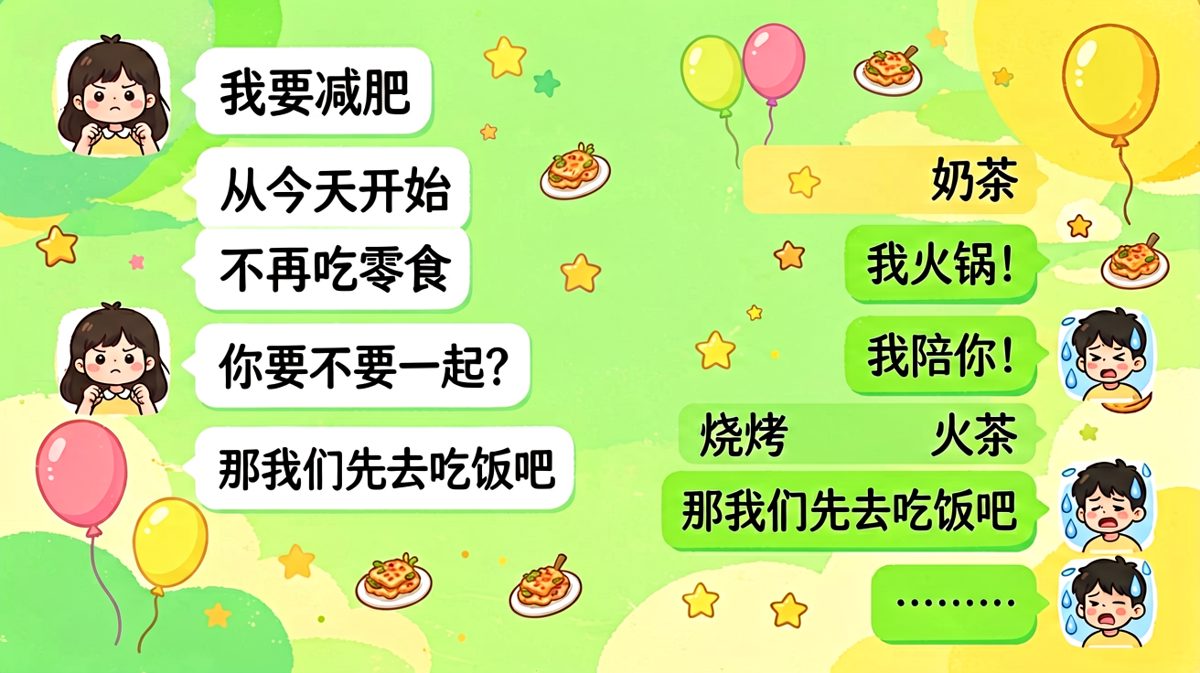 「减肥第一天」的美食邀请攻势