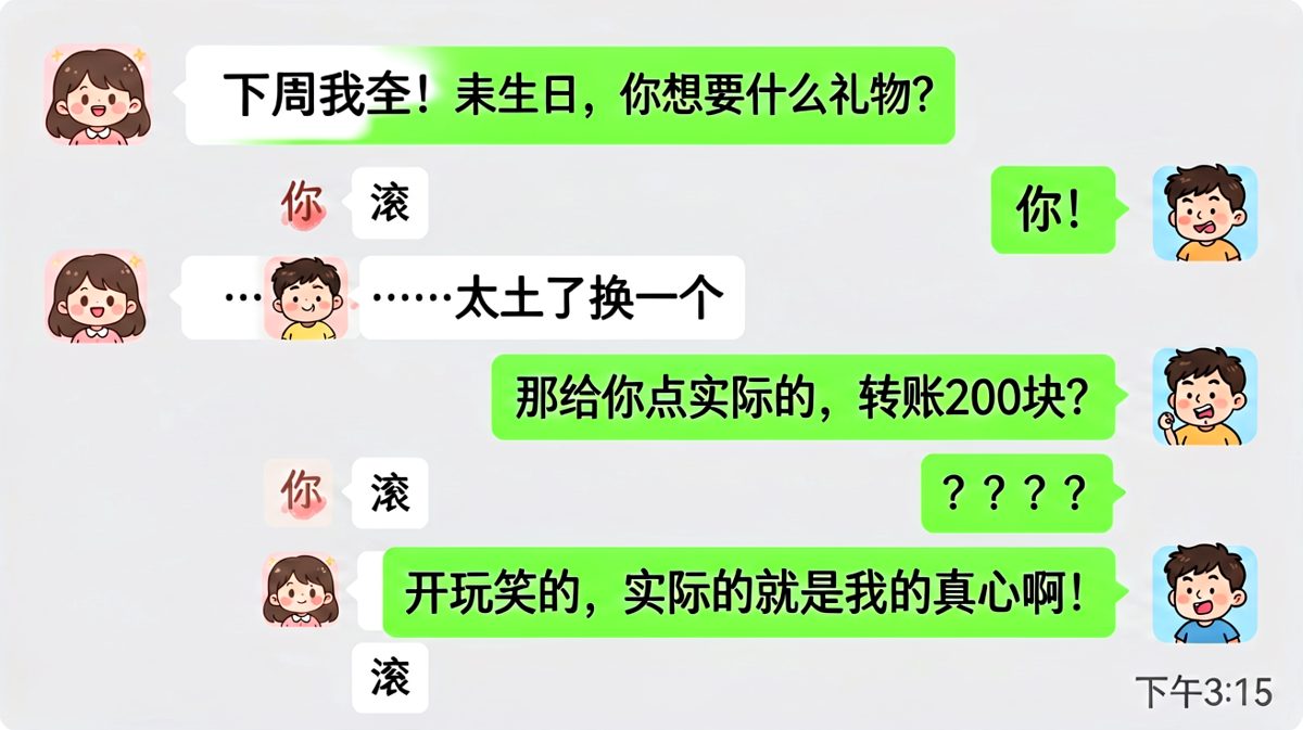 送礼物的标准答案，永远答不对。