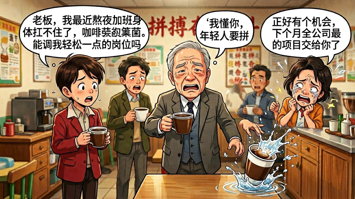 员工：我想换个轻松岗位！老板：太好了，全公司最卷的项目交给你！
