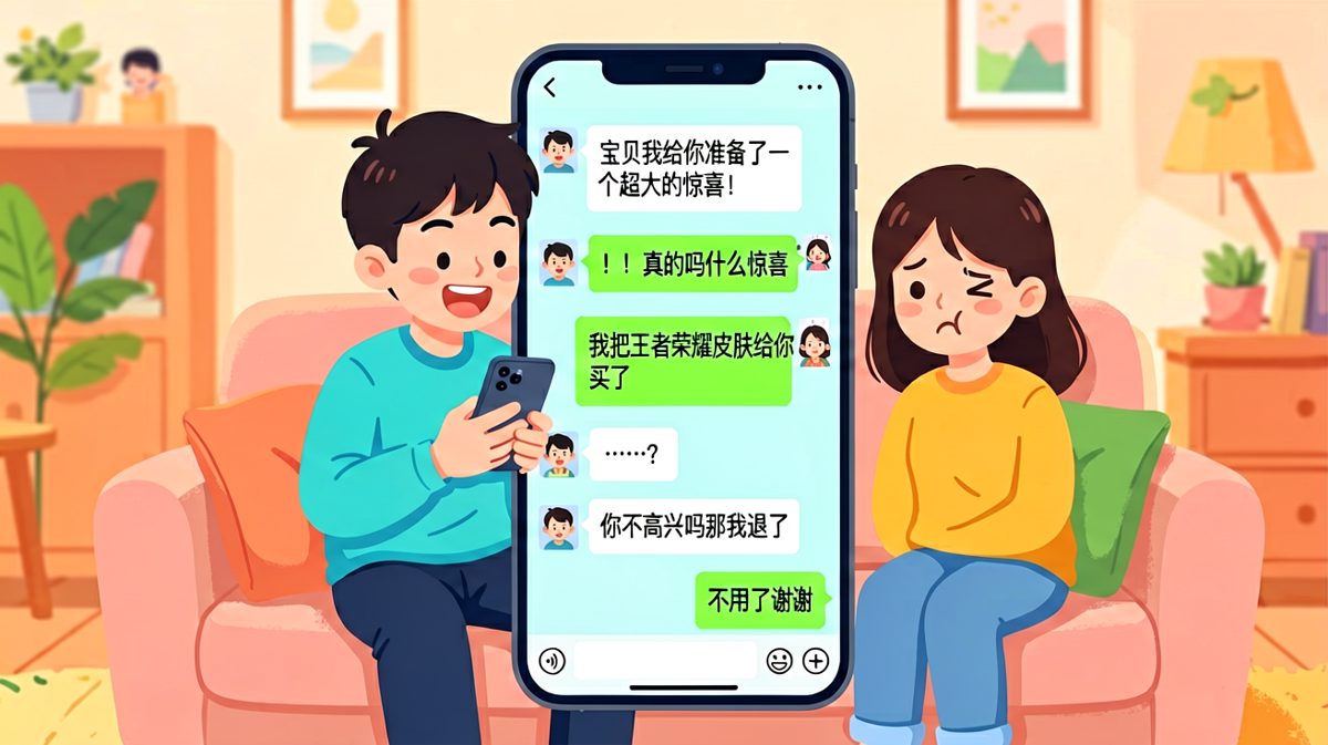 直男的惊喜，往往让人哭笑不得。