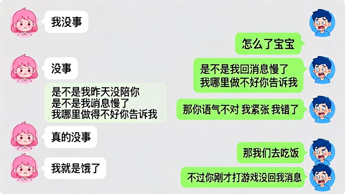 '我没事'是女友最难解的密码，最后反转让人窒息。