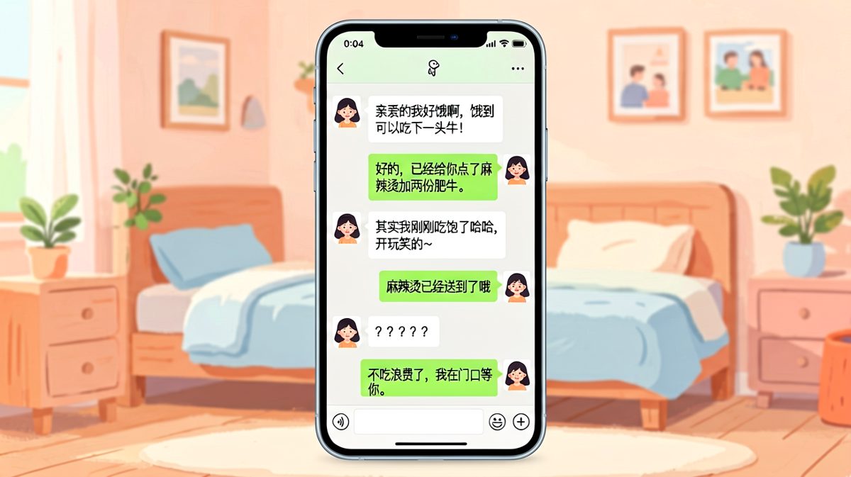 明明刚吃饱却骗来一份麻辣烫