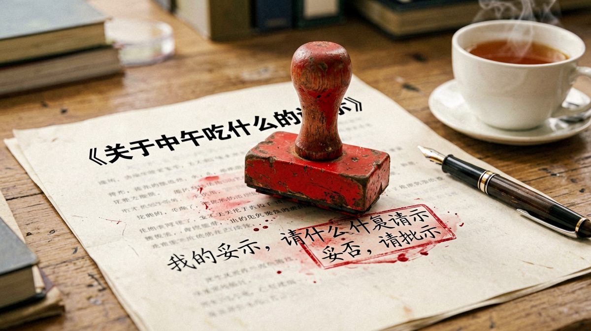 请示中午吃什么也要走流程