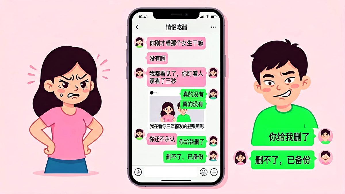 吃醋反被将一军：男朋友偷存女友黑历史照片