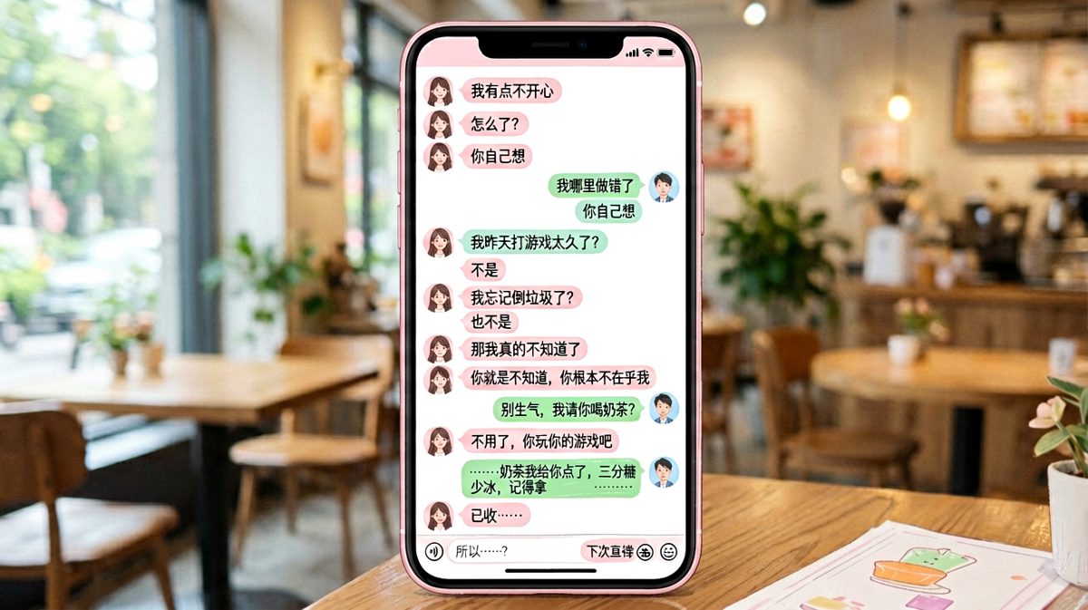 「你自己想」的无解题，最终靠一杯三分糖少冰的奶茶破局。