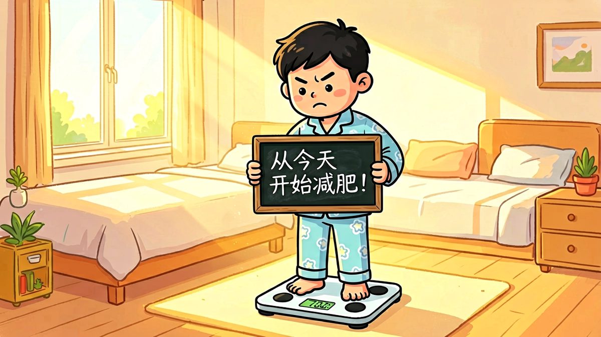 清晨立下flag，气势满满说减肥