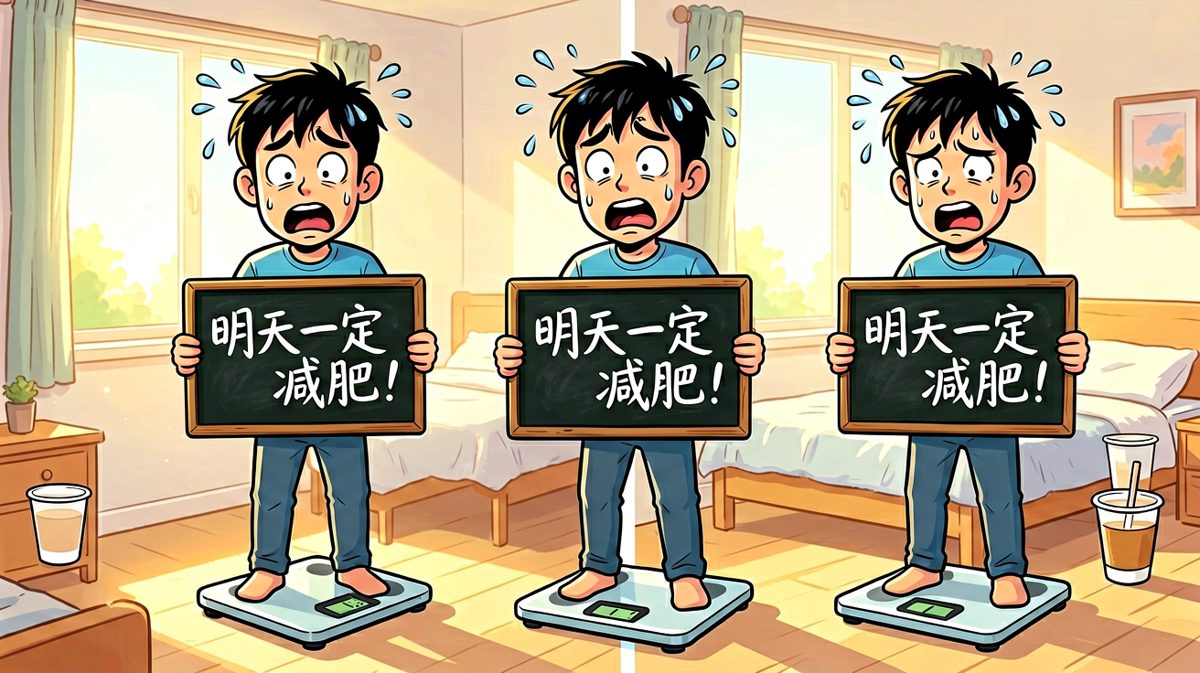 第二天：明天一定减，循环继续