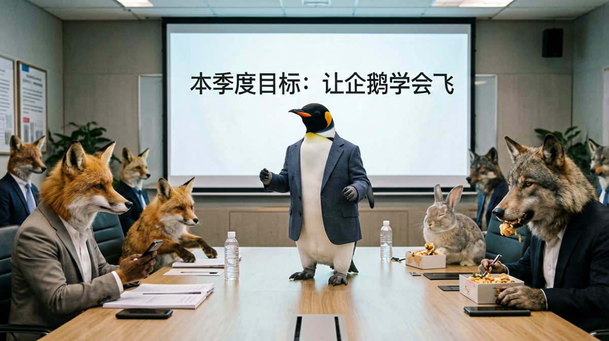 老板画的饼，连企鹅看了都摇头