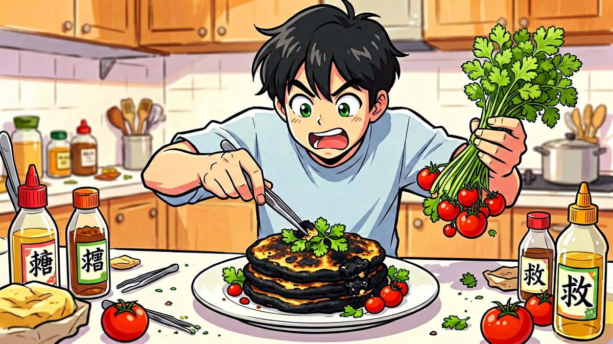 既然做不好，那就假装这是一道'创意料理'吧！
